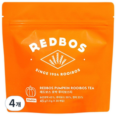 레드보스 호박 루이보스티 최상위 등급 작은티백, 1.5g, 30개입, 4개