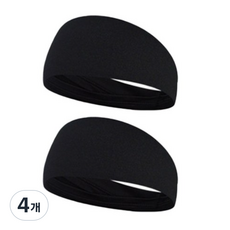 타키타키 스포츠 헤어밴드, 블랙, 4개