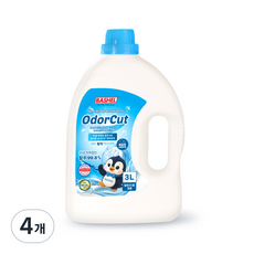 바쉘 퍼펙트 탈취 9X 딥퍼퓸 실내건조 액체세제 드럼 일반 겸용 코튼캔디, 4개, 3L