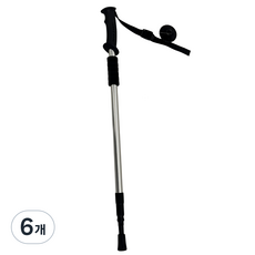 초경량 등산스틱 접이식 3단 조절 경량 알루미늄 등산용 지팡이, 6개, 흰색