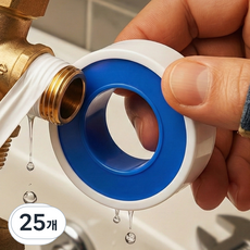 시그니처 테프론 테이프 12MM X 10미터 내열성 고밀도, 25개