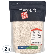 [농협] [25년산] 장수 장계농협 국산 찹쌀(백옥찰), 2개, 1kg