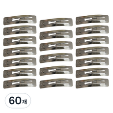 리본빌 헤어핀만들기 리본공예재료 똑딱핀 핀대 무니켈똑딱핀, 사각 똑딱핀 7cm, 60개