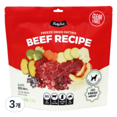 트러스티푸드 전연령 강아지 패티 동결건조 사료, 비프, 150g, 3개