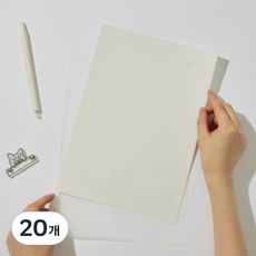 MEOWNEW 냥뉴 B5 L홀더 L자 파일, 투명, 20개