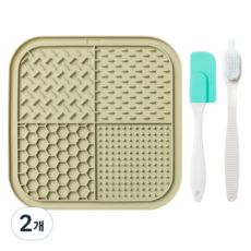 오스피셔스 급체방지 흡착식 실리콘 슬로우피더, 2개, 카키