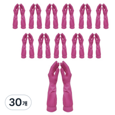 아이템셀 튜립LADY 고무장갑 대(L) 10켤레, 핑크, 30개