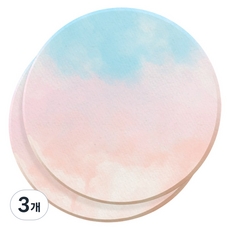 규조토 컵받침 2P 세트 - 국산 코스터 / 옐로우데이, 3개, 핑크블루