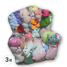 루캔필 투명 인형 보관 정리 소파 의자 정리함 보관함, 3개