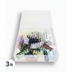 플라스틱스프링 5공 바인더 스프링 셀프 제본 펀칭 펀치 원형 펀칭기, 3개, 혼합60개 펀칭기미포함