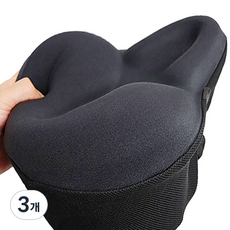 MB 자전거 안장 쿠션 커버 전립선 실내 실외 5CM, 블랙, 3개