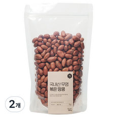 청년너츠 국내산 무염 볶은 땅콩, 2개, 300g