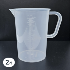 플라스틱 비커(비이커) / 계량컵, 2개, 5L, 반투명