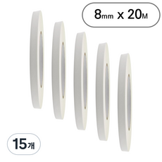 아트위브 마스킹 테이프 종이테이프 아이보리 8mm, 15개