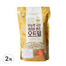 우리밀 무농약 국산 귀리 오트밀, 360g, 2개