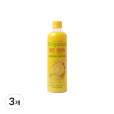 [레몬타임] 스페인산 유기농 NFC 착즙 레몬주스, 3개, 500ml