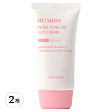 헤아림 PDRN 톤업 선크림 SPF50+ PA++++ 썬케어 썬블록 톤업크림, 2개, 55ml