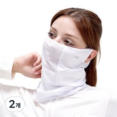 RAYZ 자외선차단 쿨 스포츠 골프 마스크 귀걸이형, 화이트, 2개 화이트, 2개