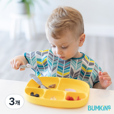 범킨스 자기주도 이유식 유아 흡착식판 5구, 파인애플, 3개, 단품
