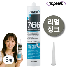 탑씰 766 외장용 리얼징크 실리콘 실란트 친환경 270ml 노즐포함, 5개