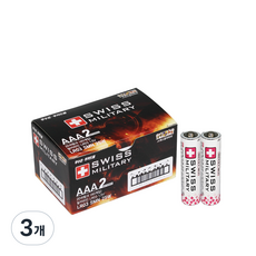 스위스밀리터리 알카라인 건전지, 600개입, 3개