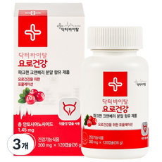 닥터바이탈 요로건강 크랜베리 방광영양제 36g, 120정, 3개
