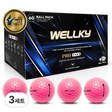웰키 고반발 비거리 골프공 2피스 60p, 베이비핑크, 60개입, 3세트