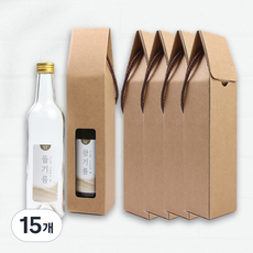 하하홈파티 참기름 들기름 선물상자 창문형 손잡이 소주 포장 박스, 1구박스, 15개