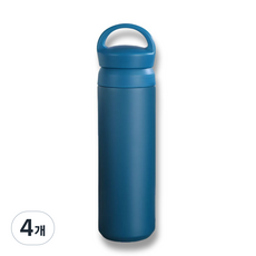 블룸트레일 파우더 코팅 손잡이 텀블러, 4개, 500ml, 티얼블루