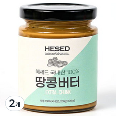 헤세드 땅콩버터 엑스트라 청크, 200g, 2개