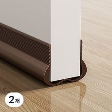 방문 문틈 하단 접착식 스트립, 2개