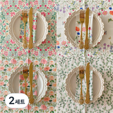 오릴리 파티 플라워 접대용 냅킨 17탄, 2세트, 40개입, 시크릿 가든+베리 믹스 33cm