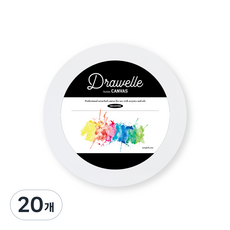 [드로웰/로켓그로스] 무지 면천 원형 캔버스 20cm, 20개