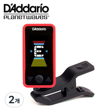 플래닛 웨이브즈 이클립스 튜너 PW-CT-17 기타튜닝기 조율기 풀컬러 디스플레이 블랙/레드 택, CT17(레드), 2개