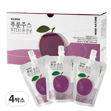 푸룬주스 With 유산균, 800ml, 4박스