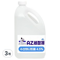 가성소다4.5% 4L NaOH 수산화나트륨 기름때제거 찌든때제거 하수구막힘, 3개