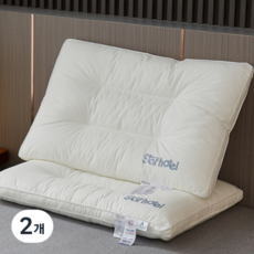 루베리코 푹신한 고중량 호텔용 낮은 경추 베개솜, 2개, 화이트