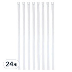 60cm 콘솔지퍼 23인치 콘실지퍼 숨은지퍼, 24개, 화이트(501)
