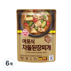 오뚜기 마포식 차돌된장찌개, 500g, 6개