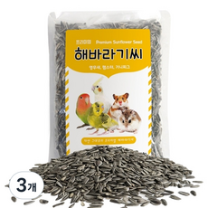 리아펫 프리미엄 해바라기씨, 400g, 3개