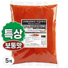 중화요리 짬뽕용 특상 고추가루, 보통맛, 5개, 2.5kg