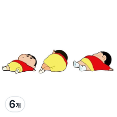 미리아 차량용 스티커 짱구는 쉬고 싶다, 6개, 대