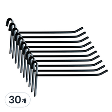 철망용 실걸이 휀스망 후크 진열대 상품걸이, 30개, 15cm 블랙