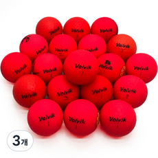 볼빅 무광 칼라별 레드 2피스 A급 로스트볼, 3개, 레드혼합, 30개입