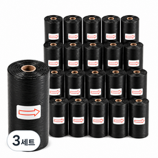 킁킁스텝 반려동물 풉백 리필형 배변봉투, 3세트, 300개입, 블랙