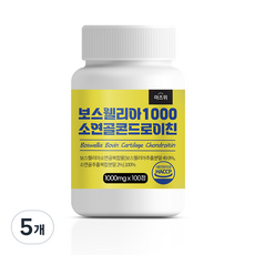 보스웰리아 1000 소연골 콘드로이친 식약청인증 HACCP 1000mg, 5개, 100정