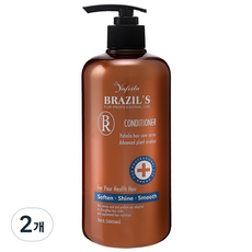 BR 곱슬 반곱슬용 매직스트레이트 케라틴컨디셔너, 2개, 500ml