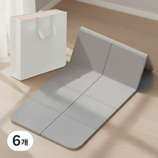 레브홈 나마스떼 접이식 요가매트, 6개, 그레이