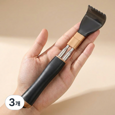 타니아홈 시원쾌감 스테인리스 길이조절 효자손, 3개, 블랙