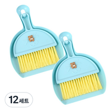 구스터프 미니 빗자루 쓰레받기 블루 곰돌이, 12세트